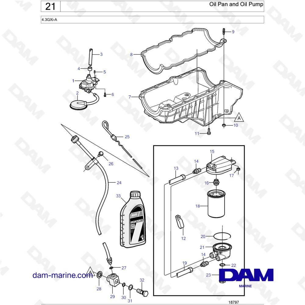 Barr Échappement Collecteur & Grand Tuyau Set,Volvo Penta 4.3 Gl ,Gxi
